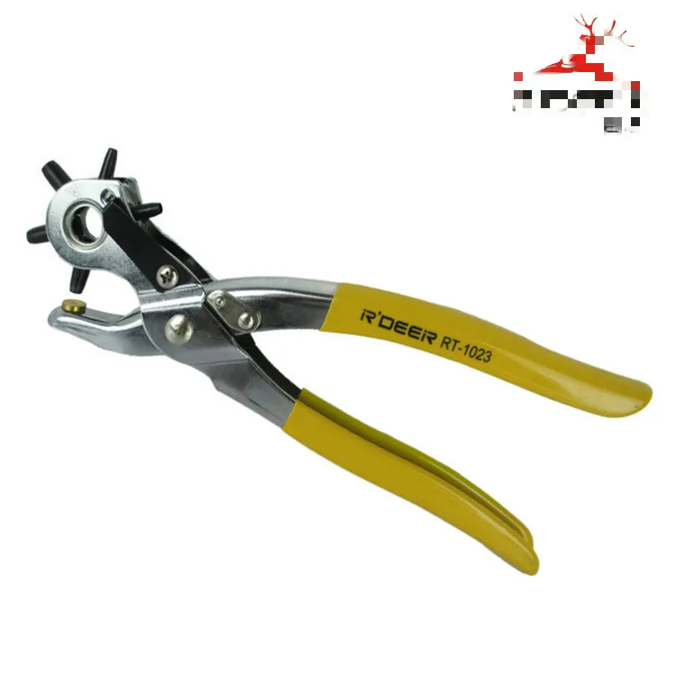 1pcs Punching Forceps Belt Clamp Leather Pliers Perforating Punch Hole with Rubber Sleeve Tools | Дом и сад