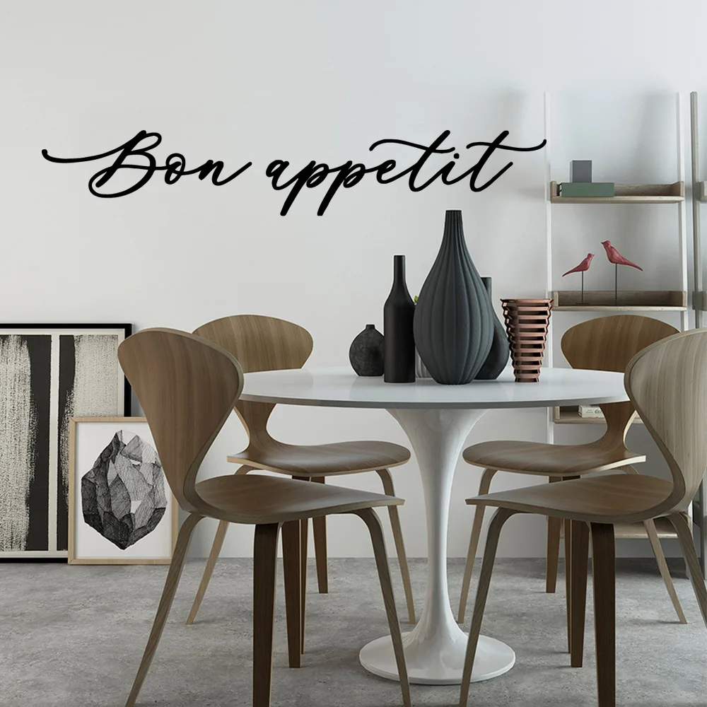 

Cartoon Bon appetit Self Adhesive Vinyl Waterproof Wall Art Decal Pvc Wall Decals Wall Decal Home Decor