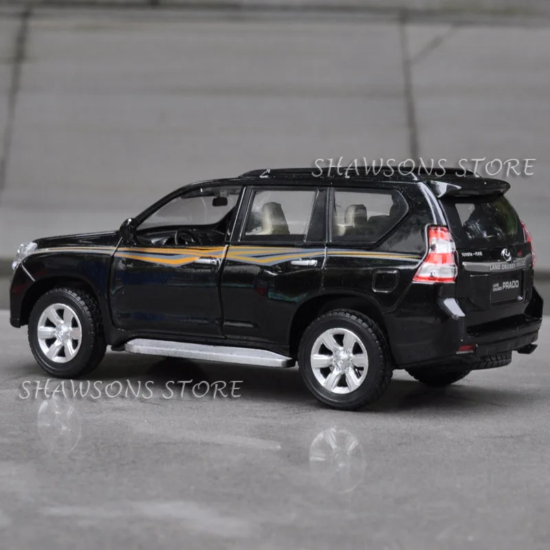 1:32 Scale Diecast Metal Car Model Toyota Land Cruiser Prado Suv Replica Pull Back Toy With Sound &Amp; Light