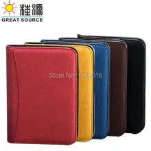 Popular PU 6 rings binder folder portfolio notebook folder with calculator for a5 notebook planner refill paper inserts