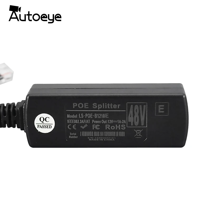 Autoeye DC 48 В до 12 В POE адаптер-форсунка POE сплиттер разъем IEEE802.3af 10/100 м для ip-камеры VoIP телефон AP 15,4 Вт Выход