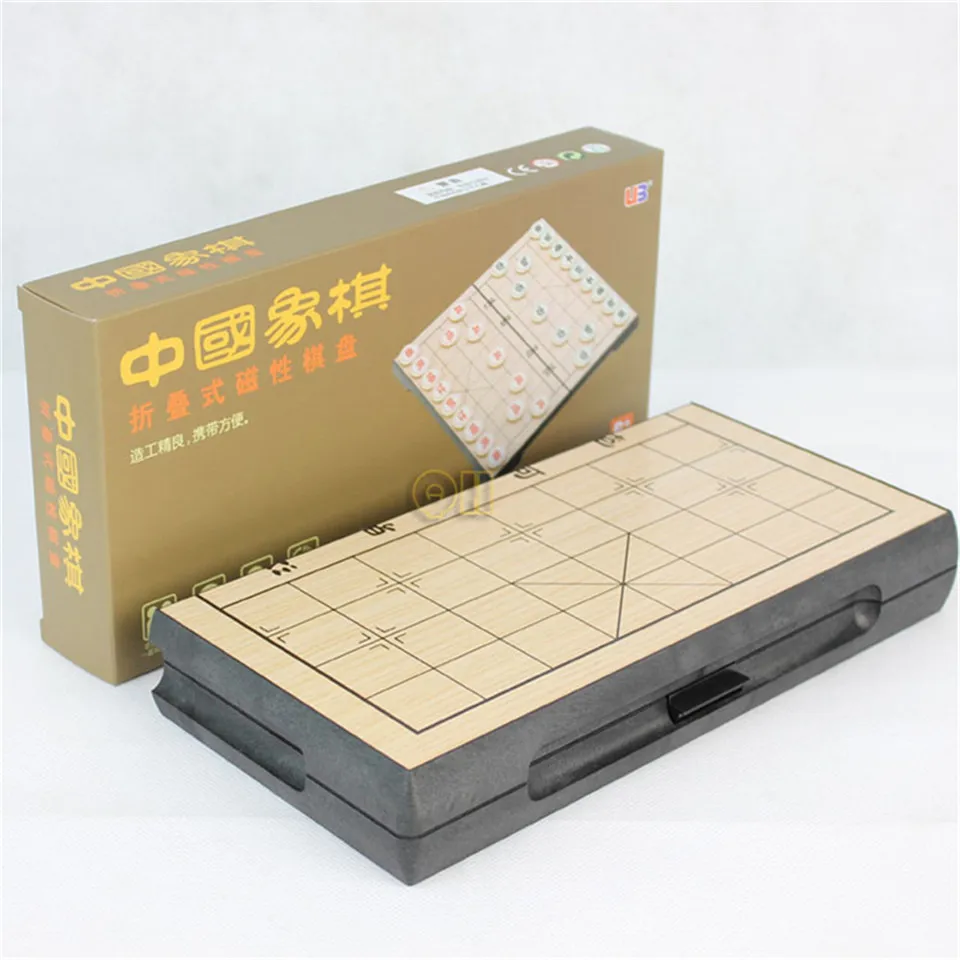 BSTFAMLY китайские шахматы Xiang Qi пластиковая коробка и штук с магнитной складной чековой доской 32 шт./компл. игра-головоломка детский подарок C05