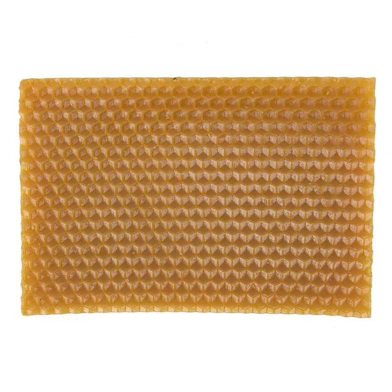 

10 pcs 13.3 x 9cm/5.24" x 3.54" Gold Bee Honeycomb Material Beekeeping Tool Bee Beehive Nest 75% Wax Beeswax Tablets