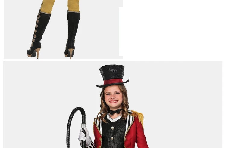 IREK/ костюм на Хэллоуин для взрослых и детей; детский спортивный костюм с изображением цирка; костюм для костюмированной вечеринки; шапка+ жилет+ куртка+ брюки