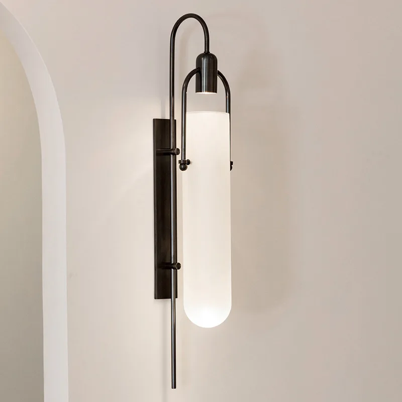 Современный золотой/черный светодиодный настенный светильник для гостиной, прикроватный настенный светильник для спальни