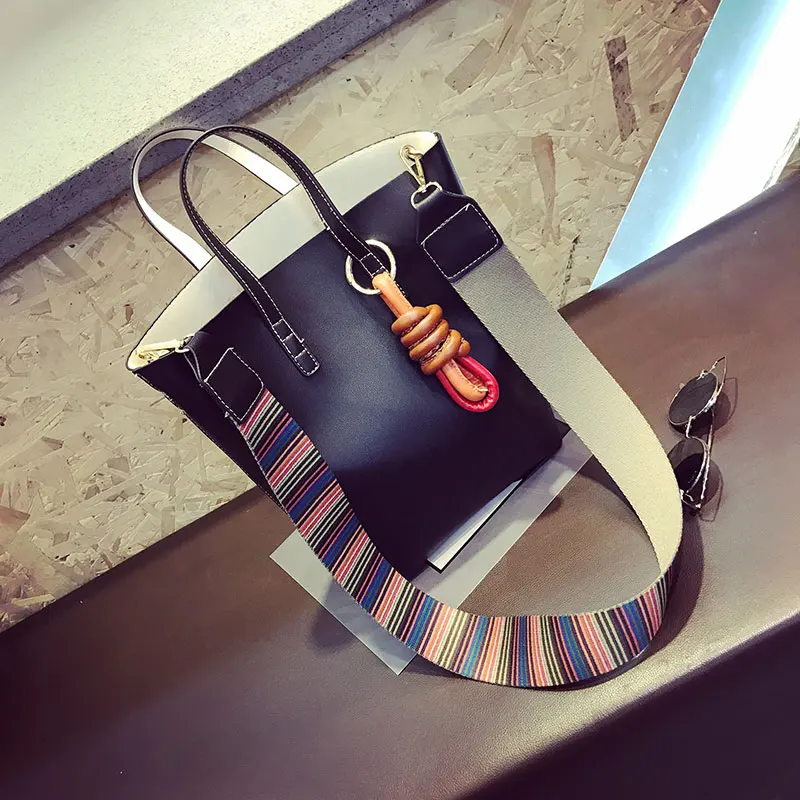 

2017 new fashion ladies handbag strap color bucket bag bulk all-match casual Shoulder Bag Messenger Bag