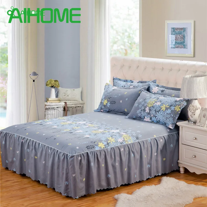 

Original Twill Printing Bed Skirt Matte Dust Ruffle Queen Size Bedspread Chandler Bed Skirt 150 * 200cm / 59.06 * 78.74inch