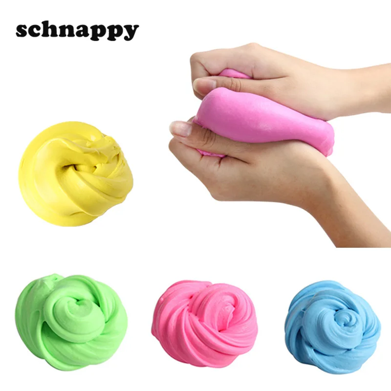 

Fluffy Slime Clay Supplies DIY Soft Solid Color Slime Plasticine slime Fluffy Filler Kids Anti Stress Squeeze Toys For Children