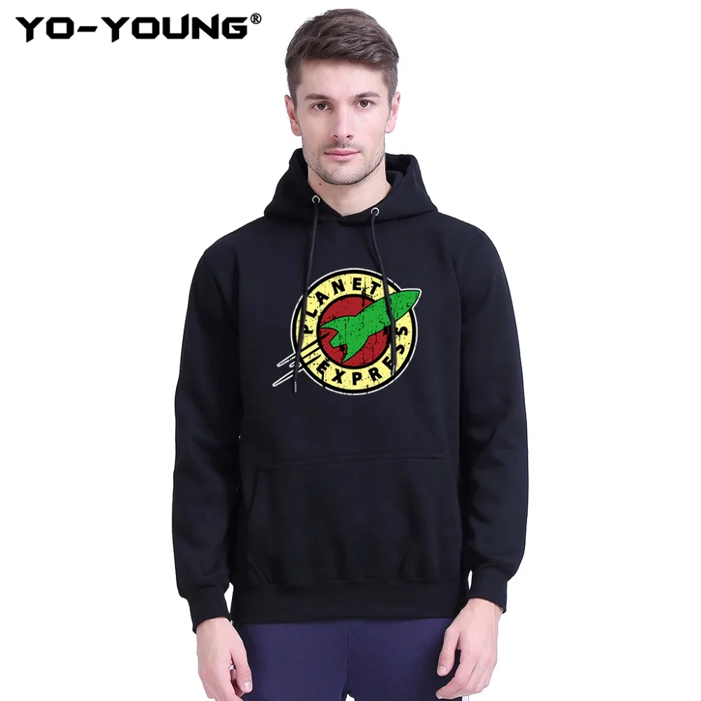 

Yo-Young Men Premium Hoodies Sweatshirts Casual Planet Express Logo Print Spring Unisex Streetwear moletom masculino Customized