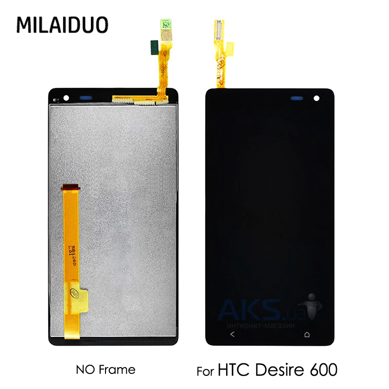 

LCD Display For HTC Desire 600 Touch Screen Digitizer Panel Glass Sensor Monitor Screen Module Assembly Black No Frame 100% Test