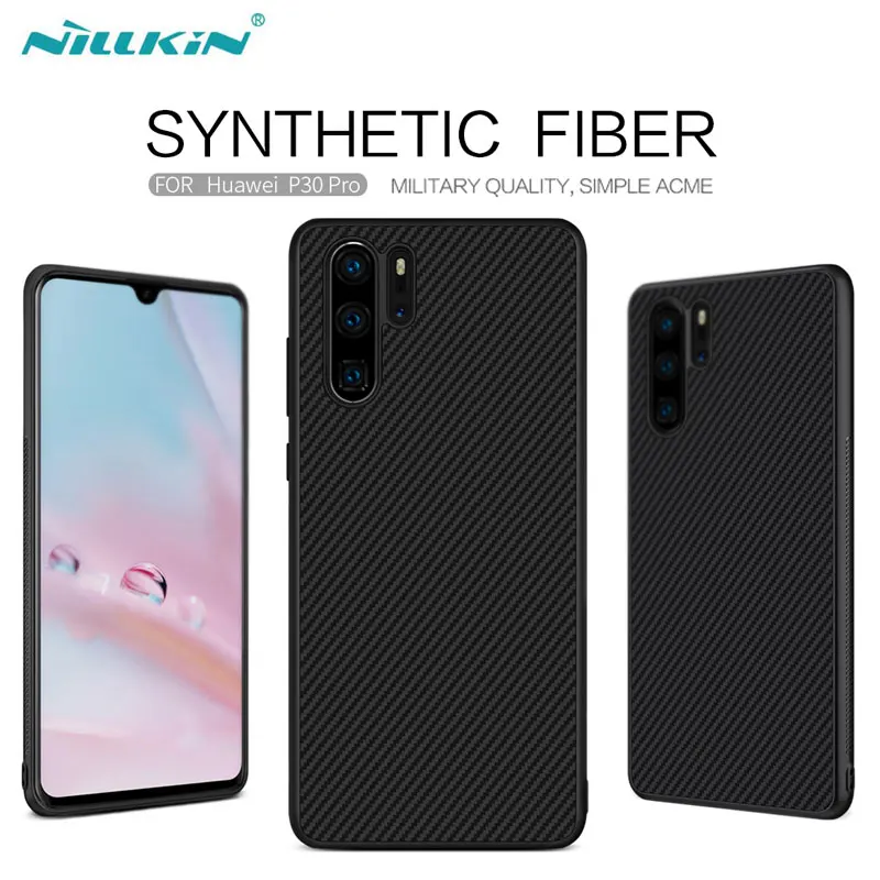 

For Huawei P30 Pro Case Cover Nillkin Synthetic Carbon Fiber PP Hard Plastic with Magnetic Phone Cases for Huawei P30 Capa