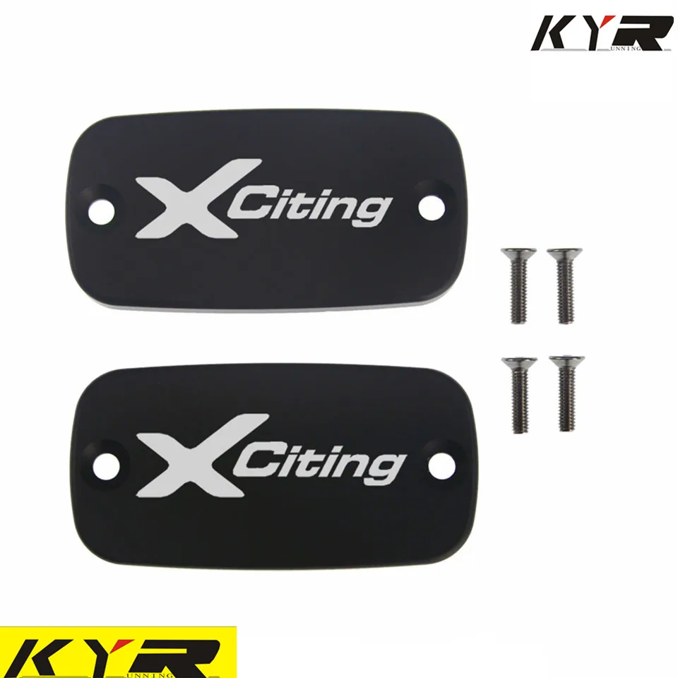 

FOR KYMCO Xciting 300 Xciting 350 Xciting 500 ALL CNC Aluminum Motorcycle Brake Fluid Fuel Reservoir Tank Cover Cap