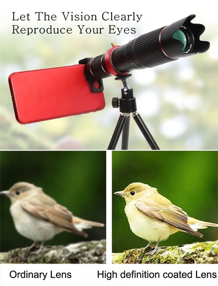 Smartphone para Huawei es para Iphone Telefone Móvel Telescópio Câmera Lente Zoom Óptico Celular Telefoto Samsung hd 4k 36x 5 Hd telefone móvel 4k 36x telescópio câmera