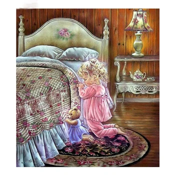 

New arrival cartoongirlbear 5D DIY Diamond Painting full drill square Cross Stitch 3D beads Embroidery rhinestones wallpaper