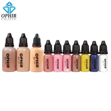 Ofir conjunto de tintas de maquiagem 2x, conjunto com 3 cores para airbrush, base, ar, blush 5x, sombra para rosto pintura salão de beleza