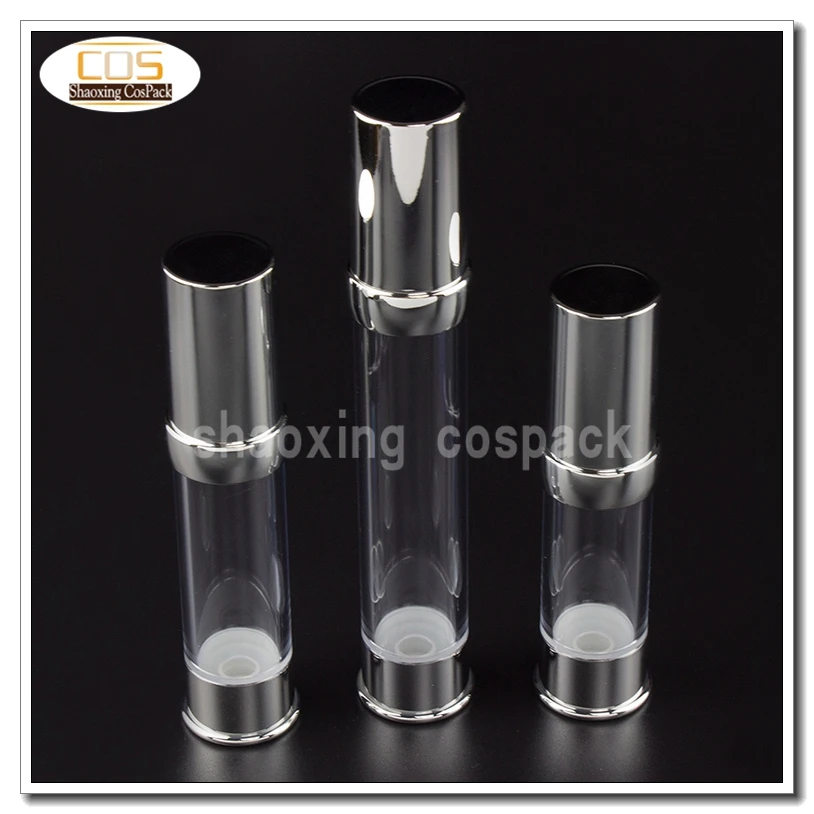 

100PCS Online Selling ZA218-30ml clear cosmetic bottle with airless dispenser, 30ml empty foundation cosmetic packaging