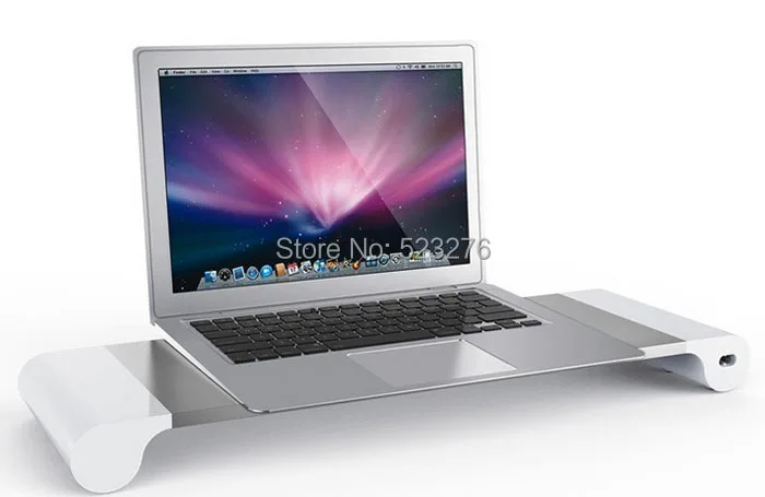 

Hot sale Premium Aluminum Monitor Stand with 4 USB Ports for iMac Mac Mini MacBook Pro Air / Windows PC Laptop Desktop stand