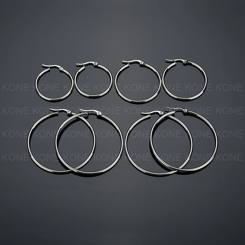 UZone, нержавеющая сталь, большой круг, гладкие серьги-кольца для женщин, золотой цвет, круглые серьги, Brincos, вечерние, рок, подарок