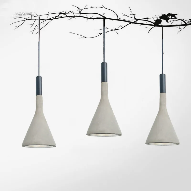 Скандинавские бетонные Ретро подвесные лампы для кафе баров креативные промышленные подвесные светильники Эдисона для ресторана декоративные художественные подвесные светильники
