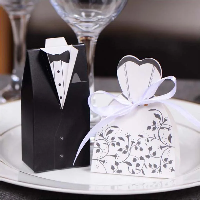 100 шт./лот) коробка конфет на свадьбу жениха и невесты Вечерние подарки для гостей бонбоньерка сувенирные принадлежности коробка шоколада B027 - Цвет: Style 6