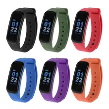 1 шт. C1S цветной экран Bluetooth монитор сердечного ритма кровяное давление умный браслет в режиме реального времени монитор сердечного ритма спортивный водонепроницаемый