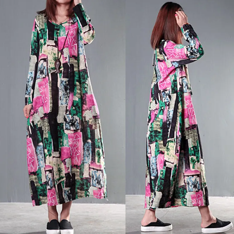 full sleeve maxi dress for women