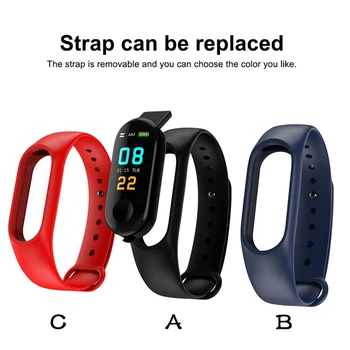 

Fashion USB Smart Wristbands Color Screen Hand Tooth Step Sports Wristbands Multi-Function Waterproof 16 Language Wristbands