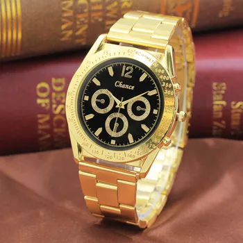 

2019 Men Golden Stainless Steel men watch luxury Tachymeter Steel Watch Six Pin Watches Quartz Men's Watch Relogio Masculino A40