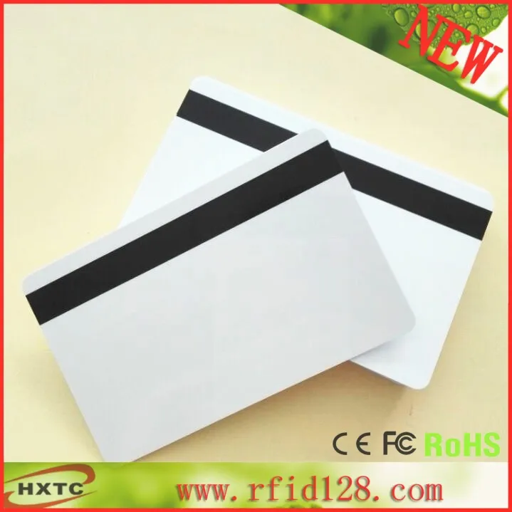 

50PCS/LOT PVC blank 8.4mm  2 track Hi-co Magstripe card support standard ISO Hi-Co  2750 /3000/ 4000 Oe and customable