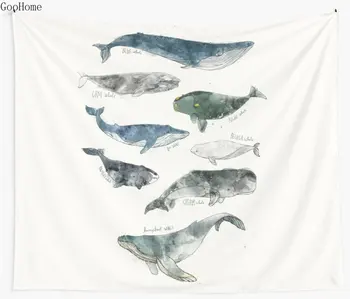 

Whales Wall Tapestry Beach Towel Polyester Blanket Yoga Shawl Mat