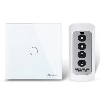 

Hot Sale EU/UK Standard 1 Gang 1Way Remote Control Switch,Light Touch Switch,Wireless Remote Control Light Switch for Smart Home