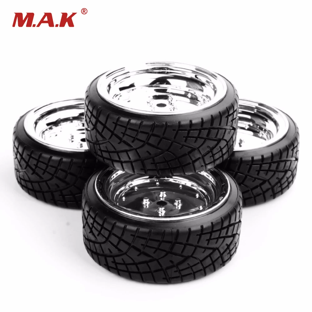 

1/10 Scale RC On Road Car Model Toys Accessory Drift Speed Tyres/Tires & Wheel Rim Model 4pcs Collections PP0290+PP0107