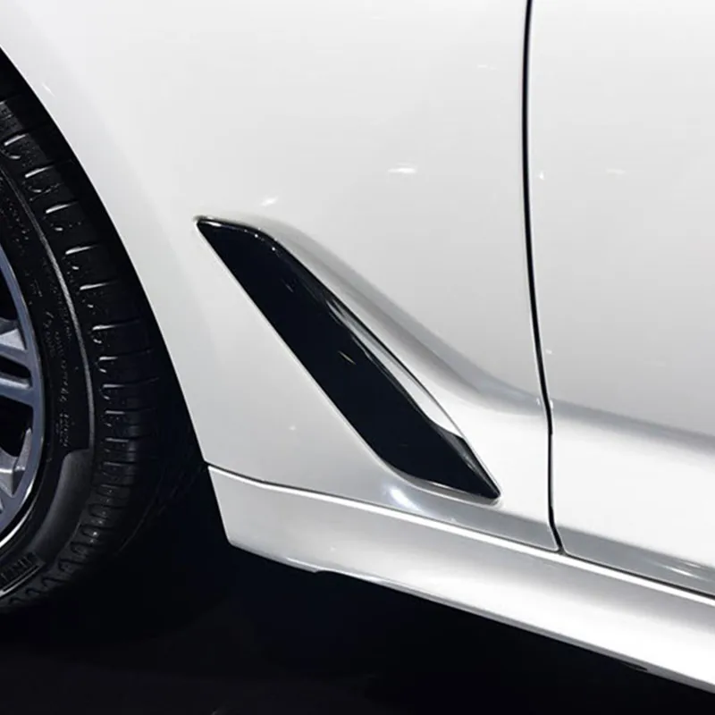 Черный ABS 2 шт автомобиля с обеих сторон лист крыло крышка отделка полосы для BMW 5