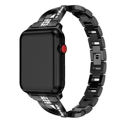 ASHEI ювелирные изделия металлические X-образный ремешок для Apple Watch группа 42 мм 38 мм iWatch 3 2 1 Нержавеющая сталь браслет для Apple Watch