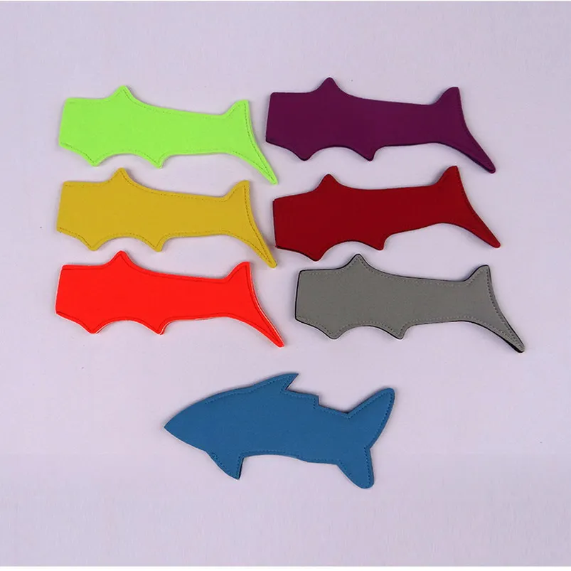 

12pcs Shark Ice Popsicle Sleeves, Ice Pop Block Neoprene Popsicle Holder Ice Cooler Case mix colors