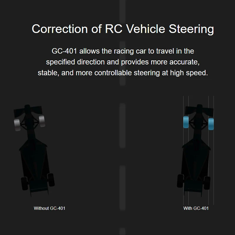 GC401 гироскоп сенсор модуль вибрации структура гироскоп корректирующая Регулировка рулевого управления Gyroscop для RC автомобиль изогнутый трек дрейф гоночный