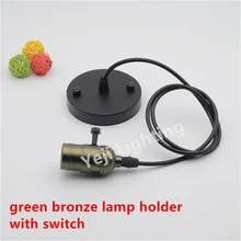 Электрическая лампочка эдисона Ретро подвесной кабель провод с E27 бронзовая лампа Потолочный держатель навес на потолке для люстр светодиодные лампы подвесной светильник