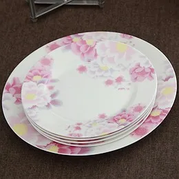 48-1 предмет, розовый цветок, костяной фарфор посуда сервис столовый сервиз, керамика Японский Посуда
