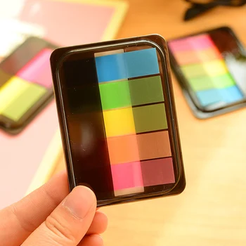 

3 Packs Kawaii Fluorescent Sticky Notes Transparent Classified Index Memo Pad N Times Notepad Office School Supplies