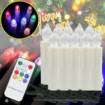 

60PCS Colorful LED Candle Light Flameless Romantic Indoor Decoration Christmas Birthday Wedding New Year