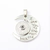 Fashion Ginger Snaps Necklace Jewelry I Love You To The Moon And Back Necklace With 50Cm Chain Fit Mini/Big Snap Button 8pcs 2