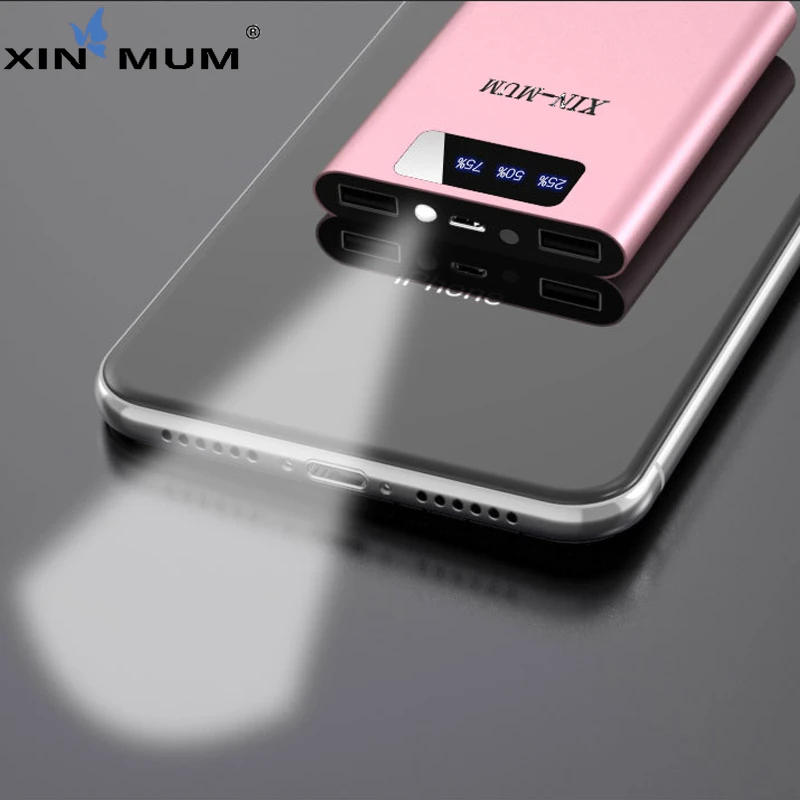

XIN-MUM 8000mAh Mini Power Bank Slim Dual USB Protable Quick Charge LED Light LCD Battery for iPhone Samsung Xiaomi Huawei LG