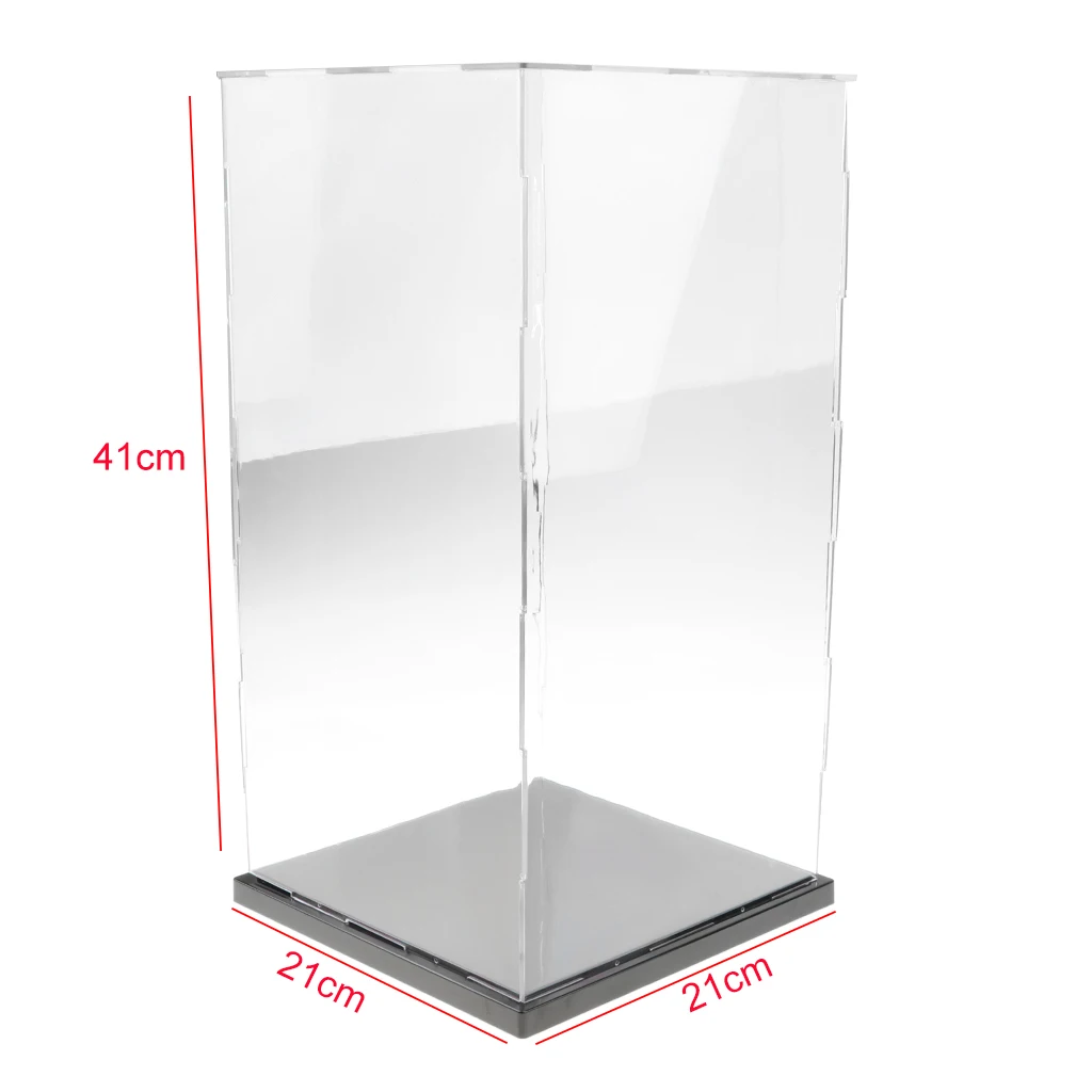 21x21x41cm Acrylic Model Display Case Dustproof Protection Display Box For Figures 3D models Product Samples Collection