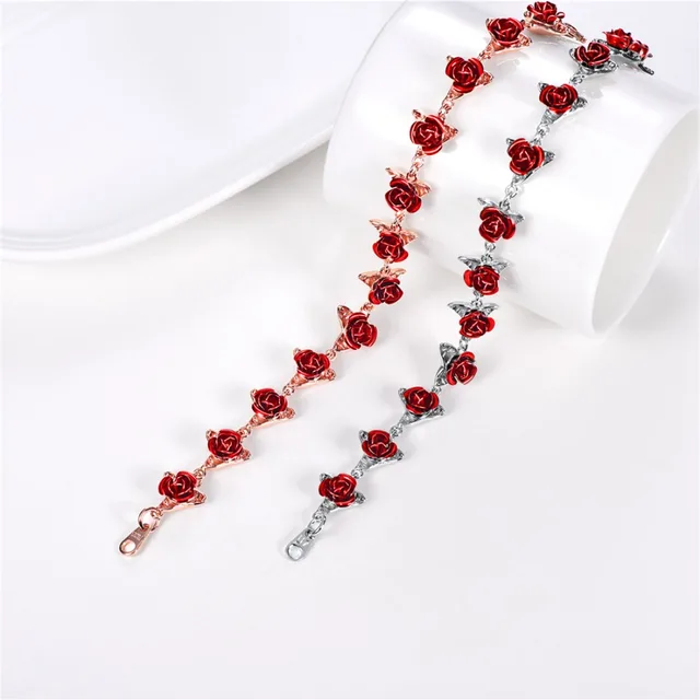 Natural Cinnabar Rose Bracelet Exquisite And Versatile - Temu