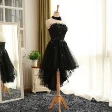 Vestido De Baile Elegant Pink/red Tulle Prom Gown Strapless A Line Short Front Long Back Homecoming Dress Black Girl Prom Dress