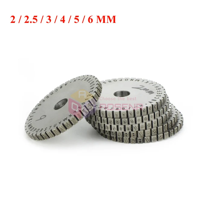 DIY Mini Label Embossing Machine Gear Font Wheel for Dog Tag Embosser