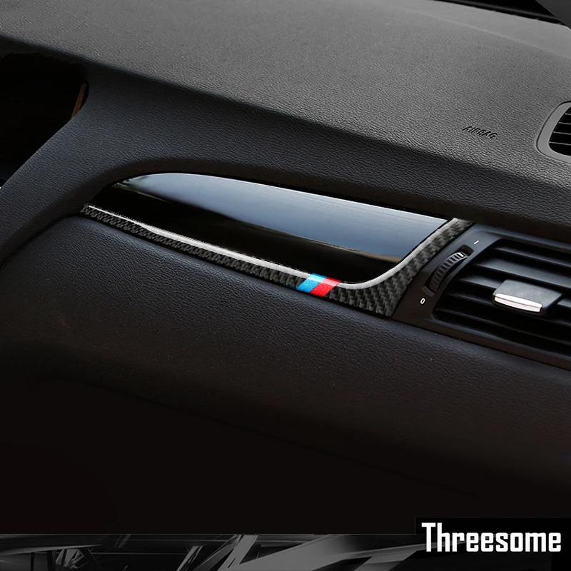 

SRXTZM Carbon Fiber Interior Car Dashboard Decoration Strip Car-Styling Stickers For BMW X3 F25 X4 F26 2011-2017 Car Styling