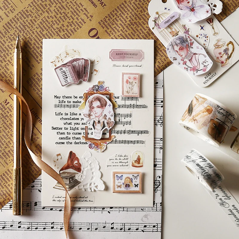 

Vintage European style washi tape diy decoration for scrapbooking masking tape adhesive tape
