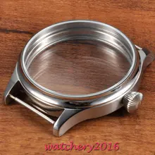 44 мм Corgeut полированный чехол для часов из нержавеющей стали высококачественный закаленный минеральный стеклянный чехол для часов eta 6497 6498