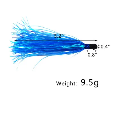 Легко ловить 2 шт. Майларовый флэш-тизер хвост джиггинг рыболовная приманка аксессуары для приманки с свинцовой головкой гири liftlike юбки для рыбалки - Цвет: Синий